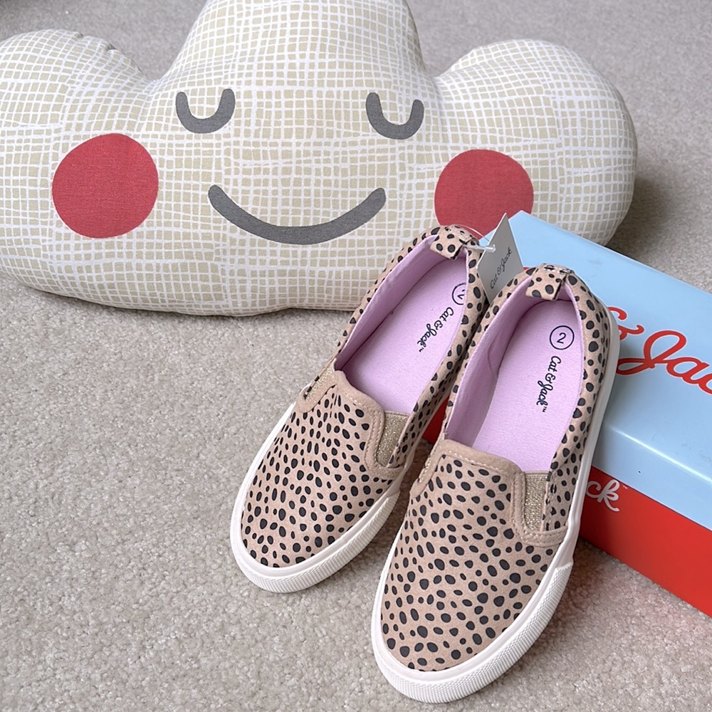 Cat & Jack Leopard Slip On Sneakers